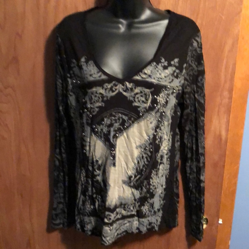 Black and Silver shirt from Rock and Republic